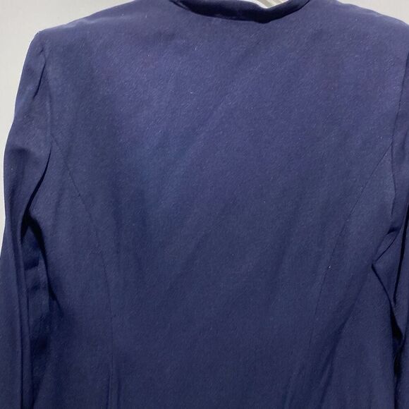 Liz Baker Women's Navy Blue Embroidered Front Blazer Jacket Size 12P NWT - Picture 8 of 9